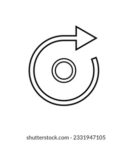 Turning Icon. Refresh, Rotate Symbol.