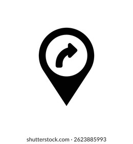 Turning Indicator Symbol Icon Black Solid - Vehicle Signal