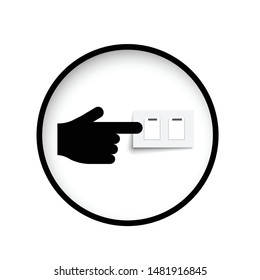 turning off lights sign Saving energy