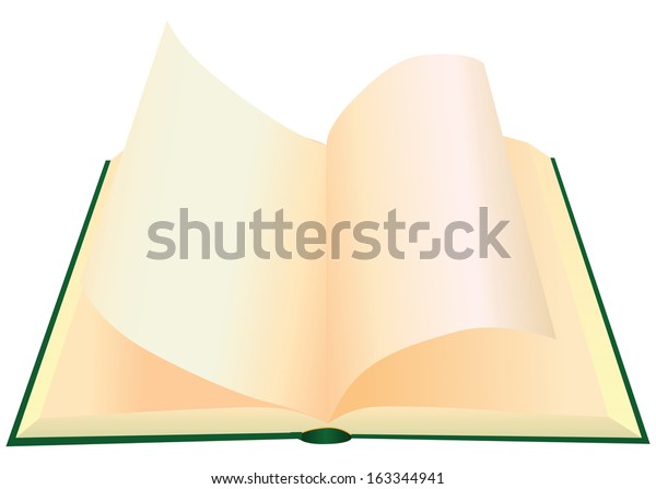 Turning Pages Book Blank Pages Vector Stock Vector (Royalty Free) 163344941