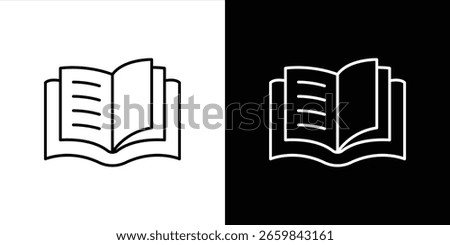 turning pages of knowledge icon. contain open book symbolizing education, growth, lifelong learning in every flip thin line style icon symbol sign for your app web. vector illustration
