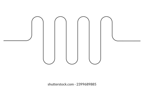 turning path zigsag line vector