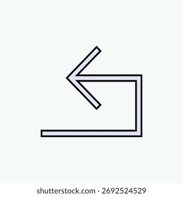 Turning Point Icon. The Past. Response, Back Symbol. 