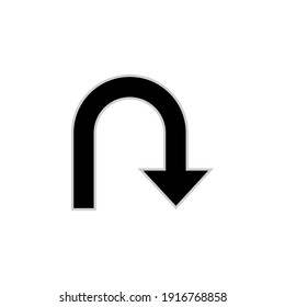 Icono de punto de inflexión - Vector, Firma para diseño, presentación, sitio web o elementos de aplicaciones.