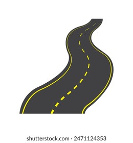 Plantilla de diseño de Ilustración vectorial de icono de carretera