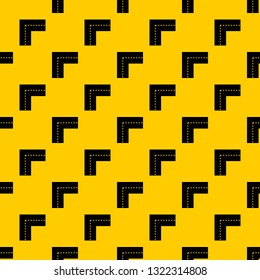 Turning road pattern seamless vector repeat geometric yellow for any design