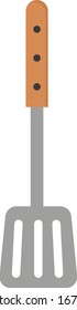 Turning spatula, illustration, vector on white background.