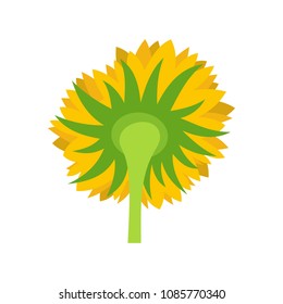 Turning sunflower icon. Flat illustration of turning sunflower vector icon for web