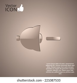 Turning the Volume Down Button on the Background. Made in vector