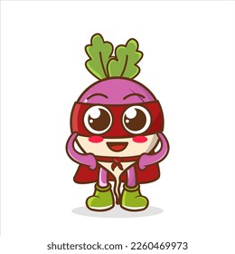 turnip cartoon heroes vector. cartoon character