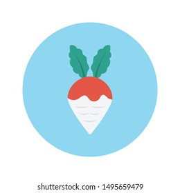 Turnip Glyph Flat Vector Icon