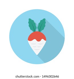 turnip glyph flat vector icon