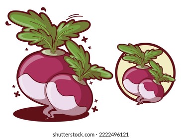 Turnip icon cartoon vector illustration