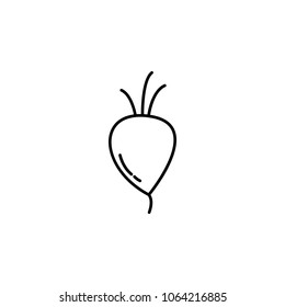 turnip icon. Element of eating for mobile concept and web apps. Thin line  icon for website design and development, app development. Premium icon on white background