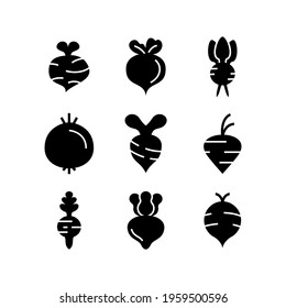 turnip icon or logo isolated sign symbol vector illustration - Collection of high quality black style vector icons

