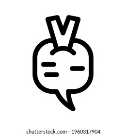 turnip icon or logo isolated sign symbol vector illustration - high quality black style vector icons
