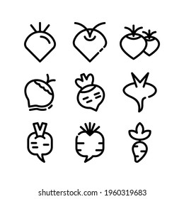 turnip icon or logo isolated sign symbol vector illustration - Collection of high quality black style vector icons
