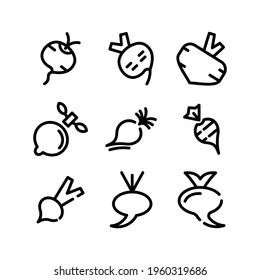 turnip icon or logo isolated sign symbol vector illustration - Collection of high quality black style vector icons
