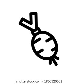 turnip icon or logo isolated sign symbol vector illustration - high quality black style vector icons
