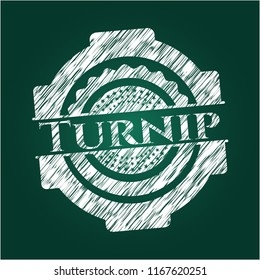 Turnip on chalkboard