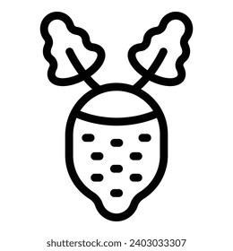 Turnip salad icon outline vector. Fresh garden root. Dietary food ingredient