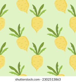 turnip seamless pattern vector illustration