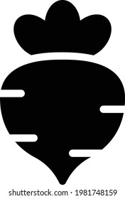 turnip vector glyph flat icon