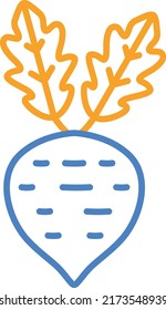 Turnip vector icon. Can be used for printing, mobile and web applications.
