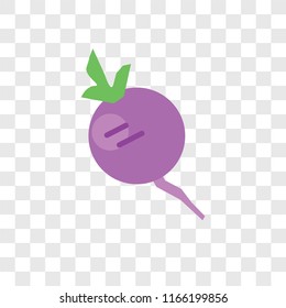 Turnip vector icon isolated on transparent background, Turnip logo concept