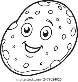 Turnip Vegetable Vector Coloring Pages for Kids