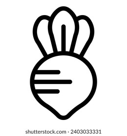 Turnip vitamin icon outline vector. Organic garden vegetable. Harvest healthy food