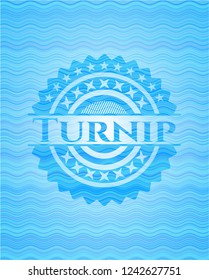 Turnip water concept style badge.