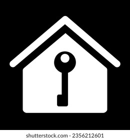 Turnkey house icon. House or home ready for moving in. Vector Illustration