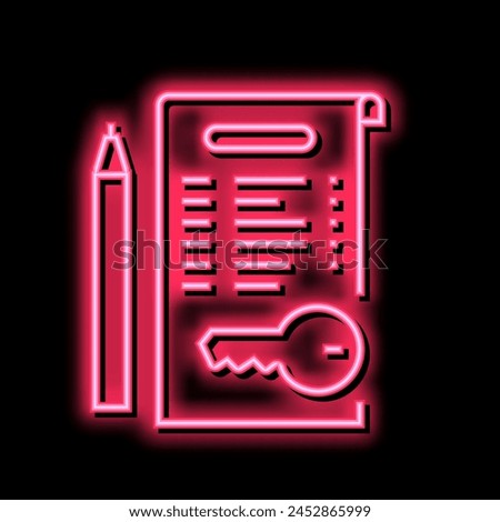 turnkey work agreement neon light sign vector. turnkey work agreement sign. isolated symbol illustration