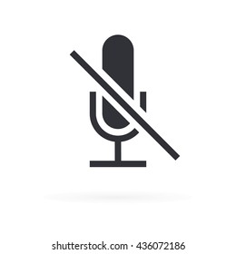 Turnoff Microphone Sign Icon