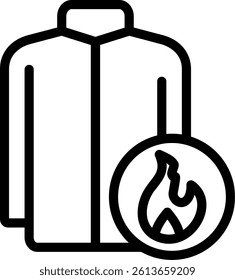 Turnout Gear Line Vector Icon Design