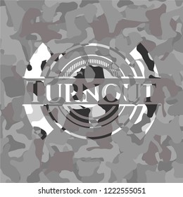 Turnout on grey camo texture