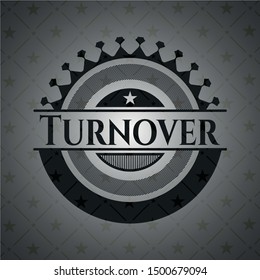 Turnover black badge. Vector Illustration. Detailed.