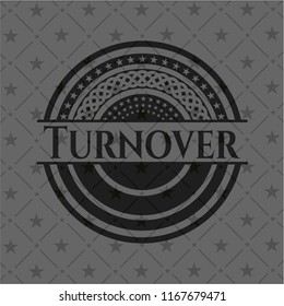 Turnover dark icon or emblem