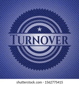 Turnover with denim texture. Vector Illustration. Detailed.