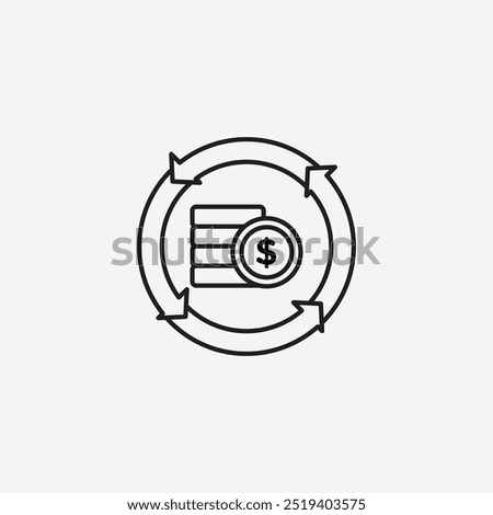 Turnover icon isolated on white background