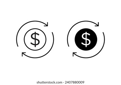Juego de iconos de facturación. ilustración vectorial