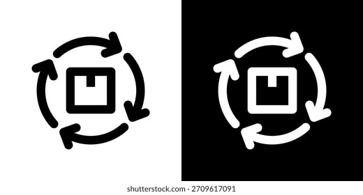 Icono de rotación Ilustración vectorial. Diseño De Línea Fresca Construido Para Una Flexibilidad Creativa En Versiones Claras Y Oscuras.