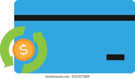 Turnover Money Payment Icon Vector Flat Illustration