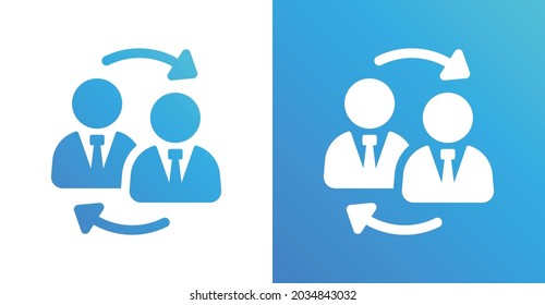 Turnover staff icon. Replace employee symbol vector illustration.