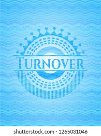 Turnover water representation emblem.