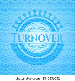 Turnover water wave style emblem.