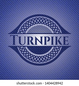 Turnpike denim background. Vector Illustration. Detailed.