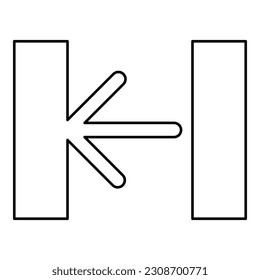 Turnstile Drehkreuz-Gate-Eintrittskonzept Klappe Sicherheitsbarriere Zugangskontrolle Umriss-Linie Symbol schwarze Vektorgrafik dünn flach