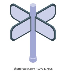 Turnstile cross type icon. Isometric of turnstile cross type vector icon for web design isolated on white background